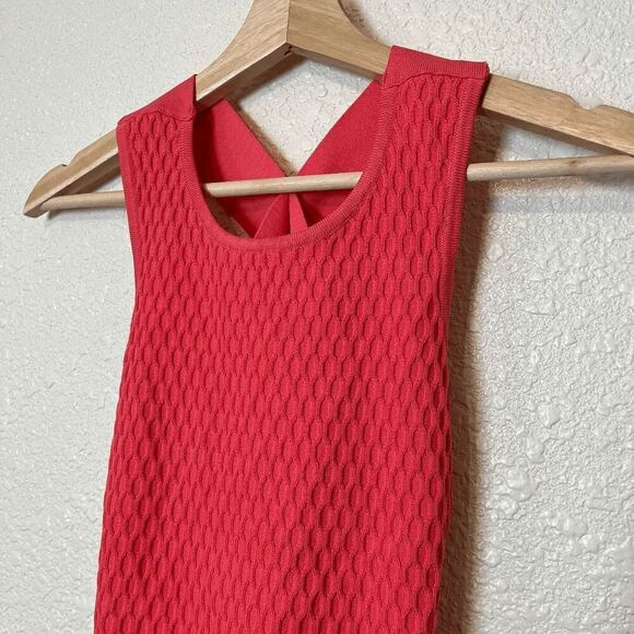 Jonathan Simkhai Hex Fence Pink Sleeveless Knit Crop Top Women's Size XS - Picture 8 of 10